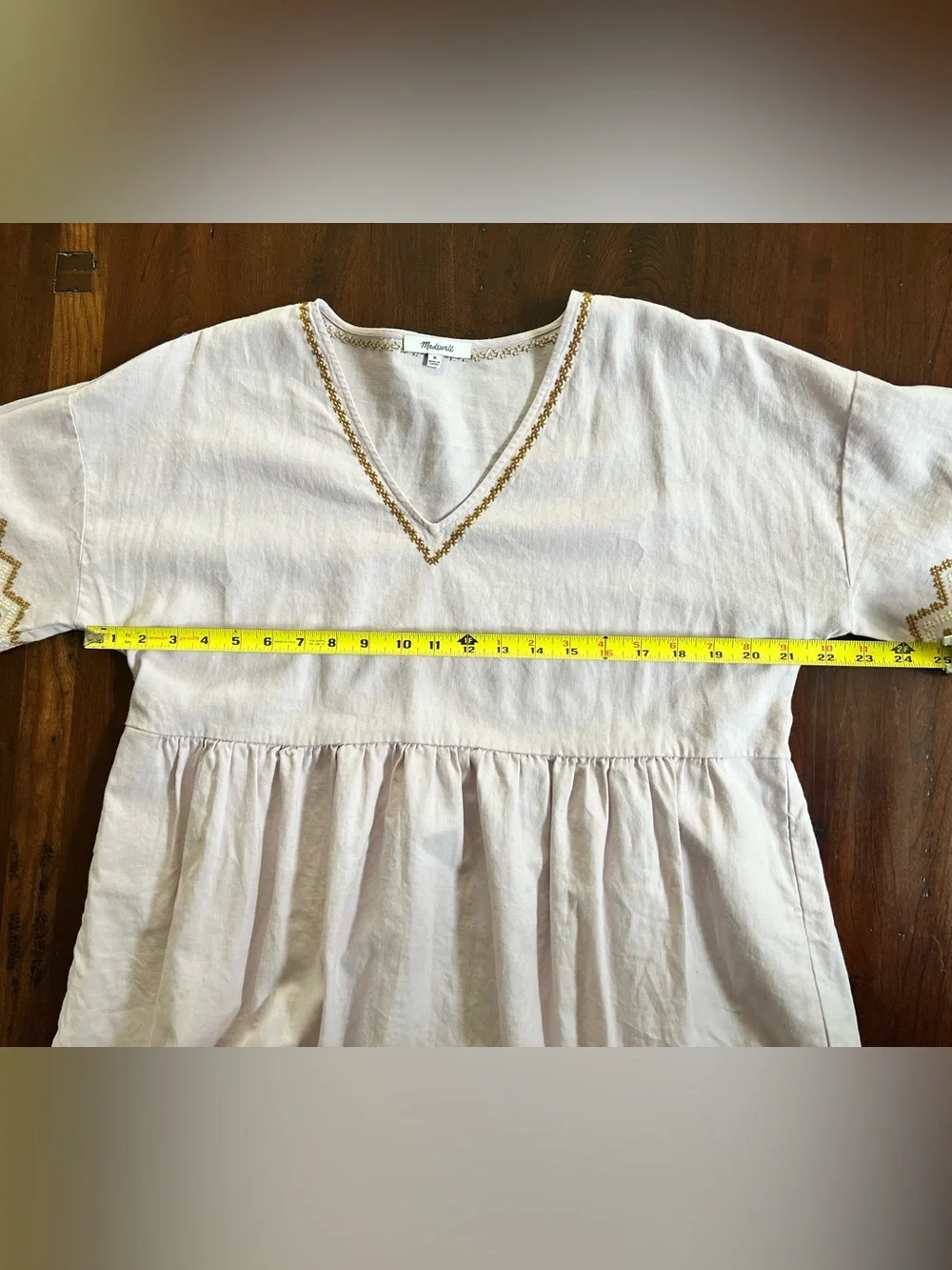 Madewell Linen/Cotton blend BoHo dress - Picture 5 of 10